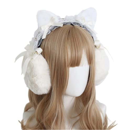 Lolita Kawaii Cute Cat Ears Ear Muffs Ear Warmers Earmuff Outdoor For Women Girls Christmas Party Halloween (Cat Ear Earmuff) #TOP5