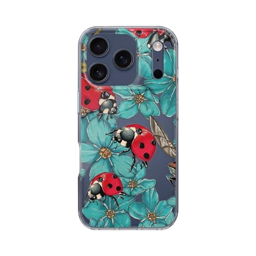 Coque iPhone 17 Pro Max transparente FancyCase avec motif de coccinelles - 2
