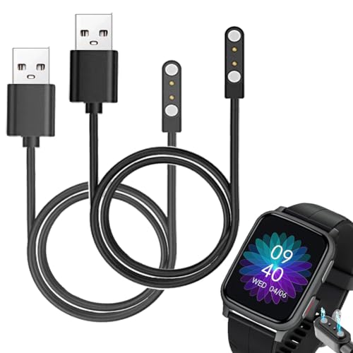 smaate smart watch Cables Compatible with FITVII H56 1.7” Smartwatch, 2-Pack