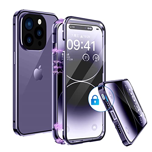 Coque iPhone 14 double face avec verrou de sécurité pour éviter les rayures d'écran