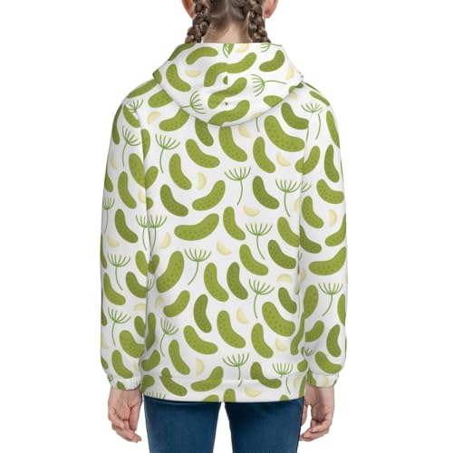 Pickled Cucumbers Kids Pullover Hoodies Boys Sweatshirts Girls Athletic Clothes with Pocket4