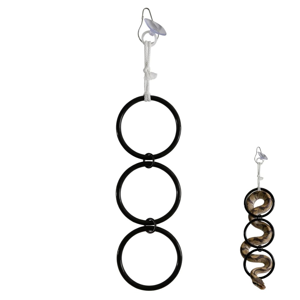 Snake Climbing Rings, Suction Cup & Clip for Corn Snake, Ball Python