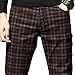Men High Street Straight Casual Pants Fashion Cozy Contrast Checked Work Trousers Fall Classic Business Formal Pant Wine Red