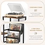Support de lecteur d'enregistrement, support de guitare pour Acoustique, guitare électrique, acoustique, basse avec support d'ampli de guitare, 3-Tier Stockage des enregistrements vinyles, Table de lecteur d'enregistrement pour lecteur d 'enregistrement, haut-parleur, amplificateur