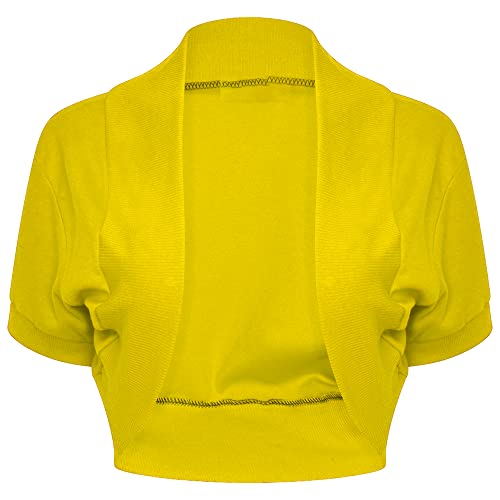 Image of Loxdonz Girl's Short Sleeve Shrug Childrens Kids Cotton Cardigan Bolero Shrug Jacket