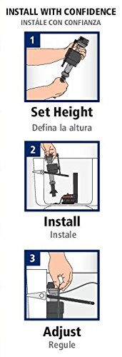 Fluidmaster 400CRP14 Toilet Fill Valve and Flapper Repair Kit for 2-Inch Flush Valves, Easy Install
