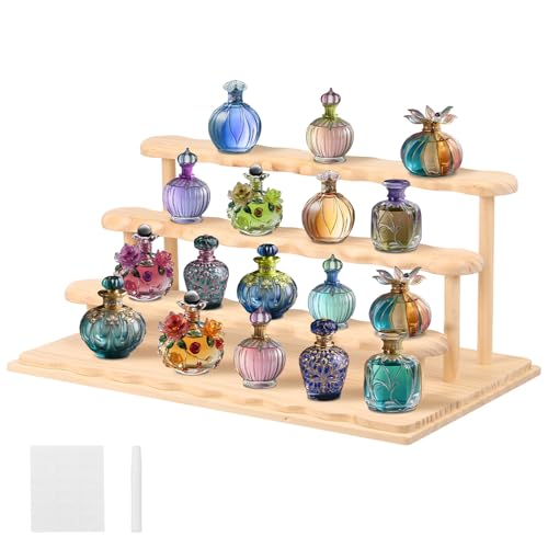Eyoulife Soporte para perfume, 4 niveles, 36,5 x 21 x 16 cm,...
