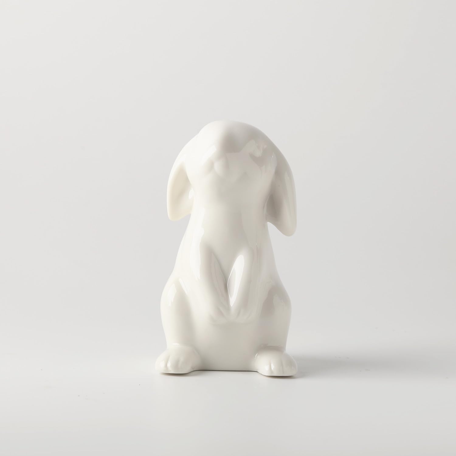 GOODSTART Ceramic Bunny Rabbits Easter Bunny Figurine Porcelain Modern Art Home Decoration, Statues for Spring Home Decor, Easter Decorations Rabbit Figurines - Image 2