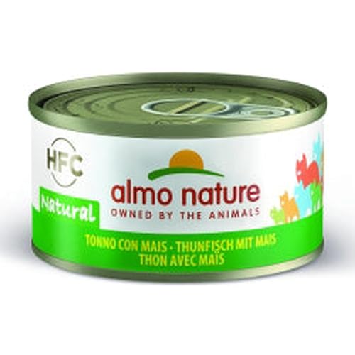 Almo Nature Thunfisch mit Mais 70g Katzenfutter, 24er Pack