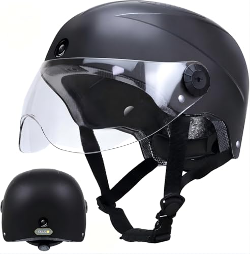 Image of DC Smart Bike Helmet with Cameras Dual HD Front & Rear Video Recorder for Ebike & Electric Scooter, Bluetooth App Control Action Cam Helmet, CPSC Certified (Black)
