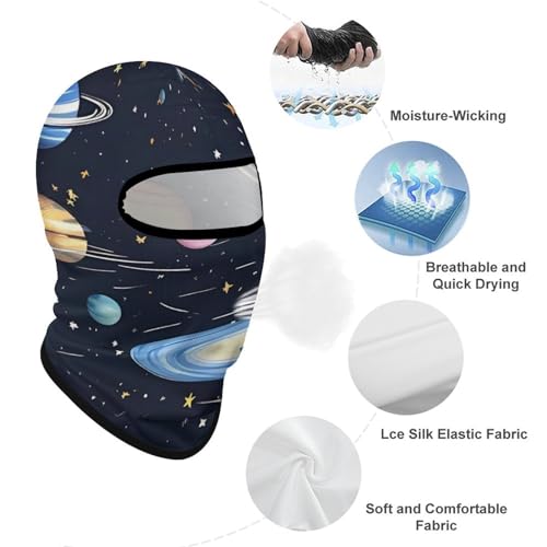 Balaclava Mask for Men Ski Mask for Women The Solar Family Full Face Mask Face Cover for Cycling miniatura 3