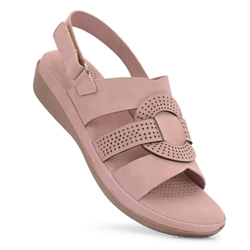 Image of Moshun Criss Cross Sandals for Women & Girls | Multi Strap & X Strap Flat Sandals, Bounce Back Technology Footbed with Adjustable Strap, Anti-Slip Sole | Lightweight Daily Wear Casual Slip-On Sandals