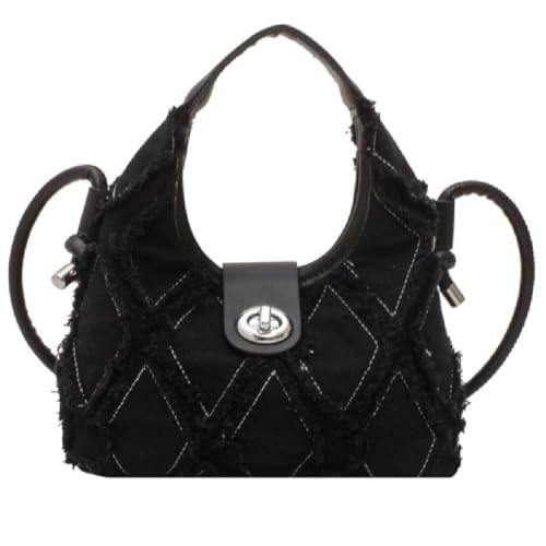 Sac rétro pour filles en toile denim : sac fourre-tout femme élégant et simple
