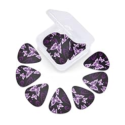 Lot de 12 médiators pour guitare basse électrique et acoustique Motif papillon Violet - Les Beatles, Paul McCartney, John Lennon, RIngo Starr, George Harrison Lot de 12 médiators pour guitare basse électrique et acoustique Motif papillon Violet – Image 6