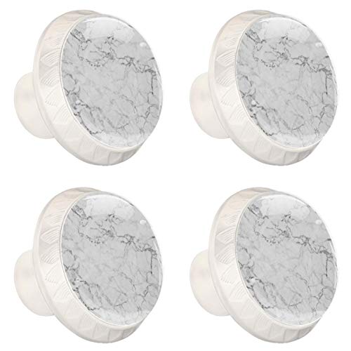 Boutons de porte d'armoire pour réparer une poignée cassée style marbre blanc - 3