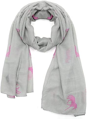 AnJuHoPa Viscose Scarf Loop Shawl Bandana Woven Neckerchief Thin Breathable Elegant Scarf animal Print for Girls and Women