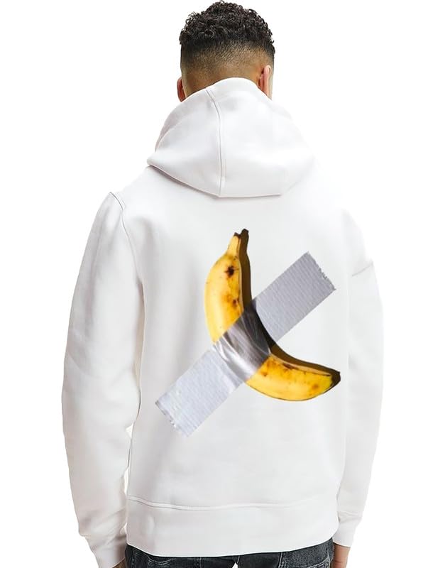 Image of VLAM Banana Printed Full Sleeve Unisex Hoodie | Trendy Back Print Anime Hoodie