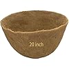 1 PCS 20 Inch Coco Liners for Planters,Round Basket Shaped Coconut Fiber Replacement Liners