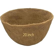 1 PCS 20 Inch Coco Liners for Planters,Round Basket Shaped Coconut Fiber Replacement Liners