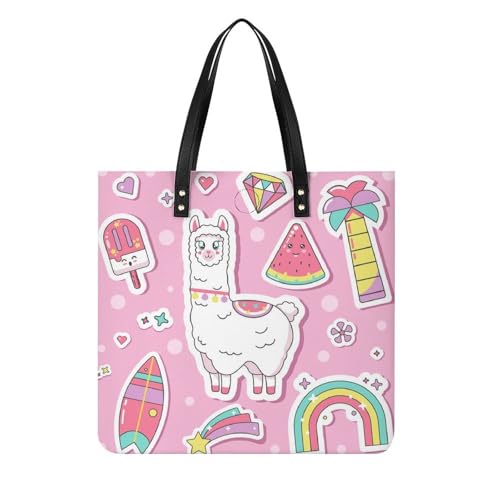 Sac À Main Alpaga Arc-En-Ciel Le Grand Tote Bag Léger Pour Ne Plus Manquer D'espace