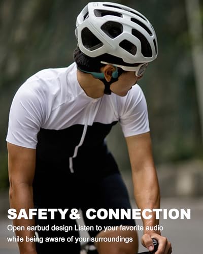 SANOTO Knochenschall Kopfhörer Bluetooth 5.0 Open Ear Kopfhörer IPX7 wasserdichte Schweißfeste Bone Conduction Headphones Sportkopfhörer für Läufer Fahrrad Radfahren Fitness – Bild 4