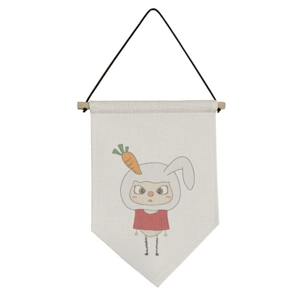 Bannière décorative en toile premium motif lièvre blanc durable - 4