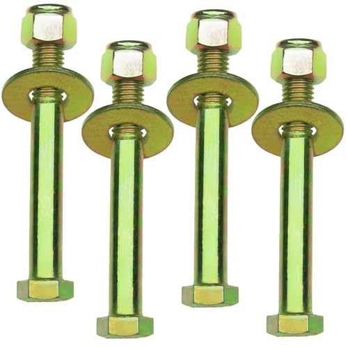 Image of 5 /8 inch x 5 inch Hex Head Bolt by Color Galvanization with Nylon Lock nut and Large Size Washer Assortment Kit,Alloy Steel,Grade 5.(4pcs Pack). by Metalsuberg