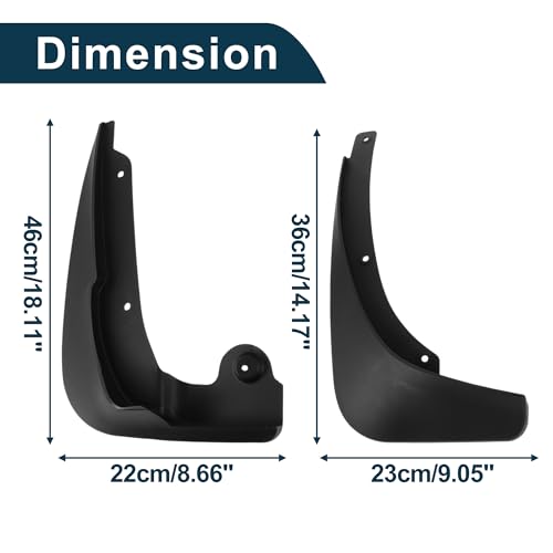 Image of Mud Flaps Splash Guards for Skoda Yeti 2016-2019 W /Mount Accessories Mud Guards Front and Rear 1 Set