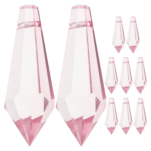 Yardenfun 10 Piezas Lagrimas De Cristal Colgantes para Lámparas Colgantes Y Atrapasoles Decoración De Jardín Ventanas Cuentas De Prisma Faciles De Instalar
