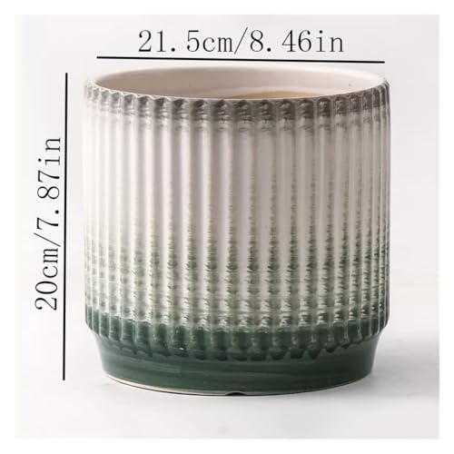 Grand pot de fleur plantes succulentes salon pot cylindrique céramique - 3