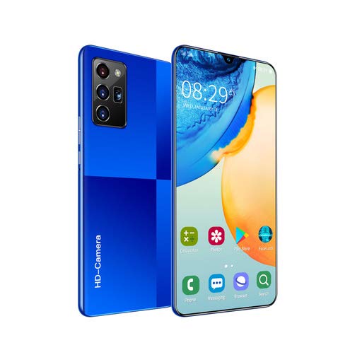 Smartphone Ohne Vertrag Günstig 7.6'' Wassertropfen-Bildschirm Handy Dual SIM Android 10 Gesichtsentsperrung GPS 3 In1 Steckplatz Handy Ohne