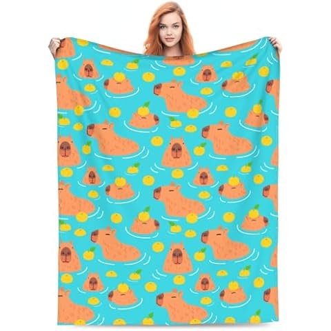 Zeleda Capybara Plush Fleece Blanket Cover