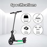Hover-Pro Electric Scooter Kids Foldable Mobility Scooters E Bike With RGB LED Lights For Ages 6-12 Boys Girls | 3 Speed Modes | 6-10 KM Range Dual Braking System 150W Motor Gift for Children - Image 5