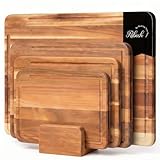 🌲 BOIS D'ACACIA ROBUSTE : Fabriquée en acacia massif, réputé pour sa durabilité et sa dureté – résistante aux rayures et hygiénique pour un usage culinaire au long terme