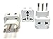 CKITZE BA-13-3P Grounded Universal 2-in-1 Plug Adapter Type N for Brazil - 3 Pack