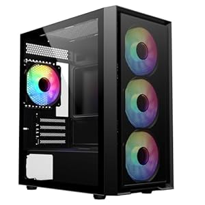 OCHW Luna RGB Ultra Fast Gaming PC Desktop Computer AMD Ryzen 5 5600G 4.4Ghz 12 Threads ATI Radeon HD Graphics USB 3.0 480GB SSD 32GB DDR4 Wifi Windows 11 Pro