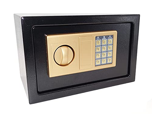 Cofre Eletrônico Digital Grande 31x20x20cm Chave Reserva (PRETO)