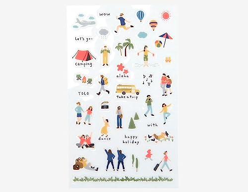 Dailylike PVC-stickers voor dagelijks gebruik, verschillende vormen en designs, 9 x 18,5 cm