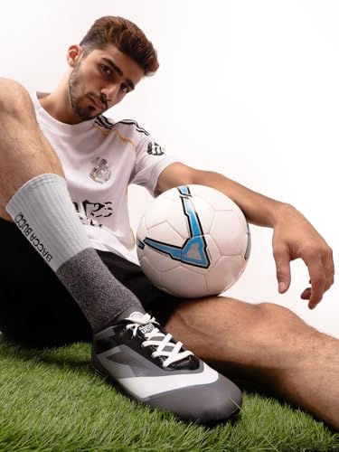 Image of Bacca Bucci Mens inchStrike X inch Firm Ground Football Shoes|Lightweight Soccer Cleats with High-Traction Studs