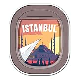 2 Stück Istanbul 10 cm Vinyl Aufkleber - Türkiye Flugzeug Fenster Flug Sehenswürdigkeiten Reise Urlaub Mieten Aufkleber Scrapbook Aufkleber #83479