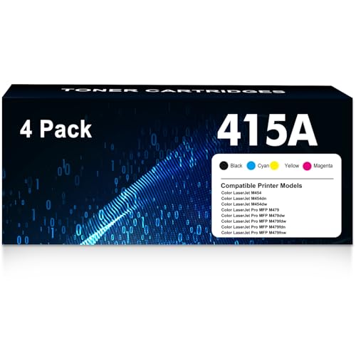 415A 415X Toner Set Kompatibel für HP 415A 415X Multipack für HP Color LaserJet Pro MFP M479dw Toner M479fdw M479fnw M479fdn M454dw M454dn M479 W2030A W2031A W2032A W2033A Mit Chip 4-Pack