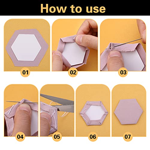 300 Count Paper Piecing Paper Paper Piecing Shapes Hexagon Paper Piecing Templates Quilting Templates For Use In Quilting, Sewing, And Craft Projects(1 Inch) #TOP4