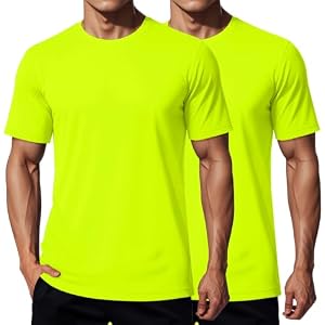 MAGCOMSEN 2 Pack Men's Short Sleeve UPF 50+ Dry Fit Athletic Shirts | Breathable, Quick Dry, Moisture Wicking, Lightweight, 4-Way Stretch, Running, Surfing, Swimming, Workout, Outdoor Activi