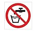 Anro Signe d'eau Non Potable | Panneaux d'interdiction de PVC Auto-adhésifs | 10 x 10 cm | Blanc