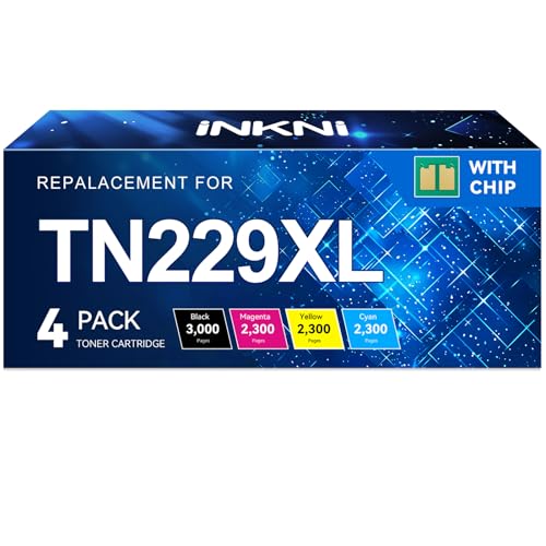 InkNI Compatible Toner Cartridges Replacement for Brother TN229XL TN229 Toner Cartridges TN229XL Black