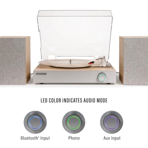 Image of Crosley CR7503A-NA Zane Record Player with Speakers, Natural