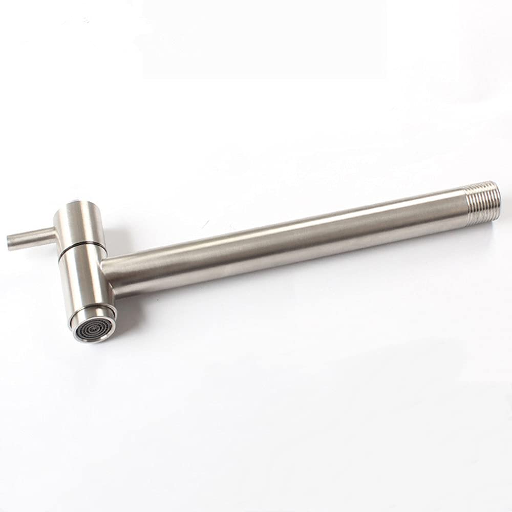 Wand-Wasserhahn Aus Messing, Verchromt - 19,6 Cm, Für Waschmaschine & Wischmopp