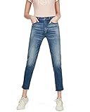  G-STAR RAW Damen 3301 Ripped High Waist Straight Ankle Jeans, Blau (Authentic Lt Aged Destroy A670-A278), 29W / 32L