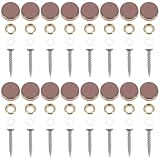 OSALADI 16 Sets Edelstahl Spiegelschrauben mit 16mm Schraubkappen Sichere Befestigung für...