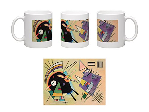 DìMò Art Tasse en céramique personnalisée Motif Wassily Kandinsky Noir et violet